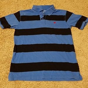 WRANGLER JEANS Boys Blue & Black Stripped Polo